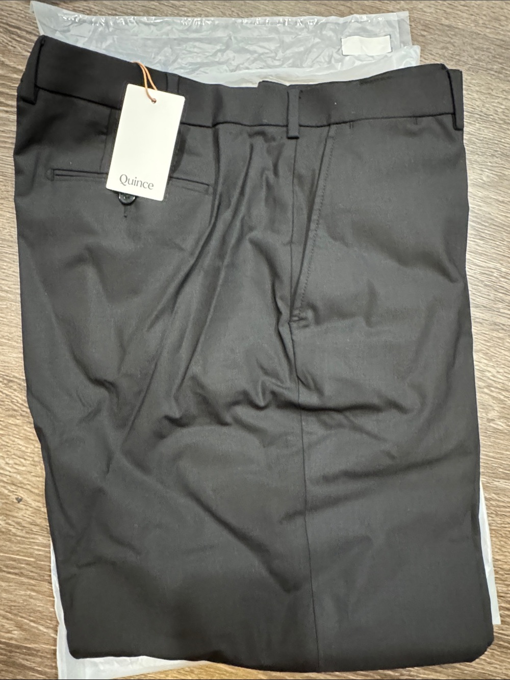 Quince Men's Black Tailored Dress Pants